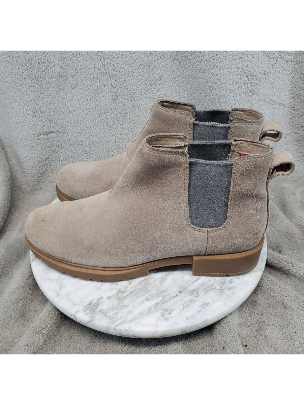 Sorel Shoes Womens Size 9 Emelie II Waterproof Tan Suede Chelsea Boots *Read*